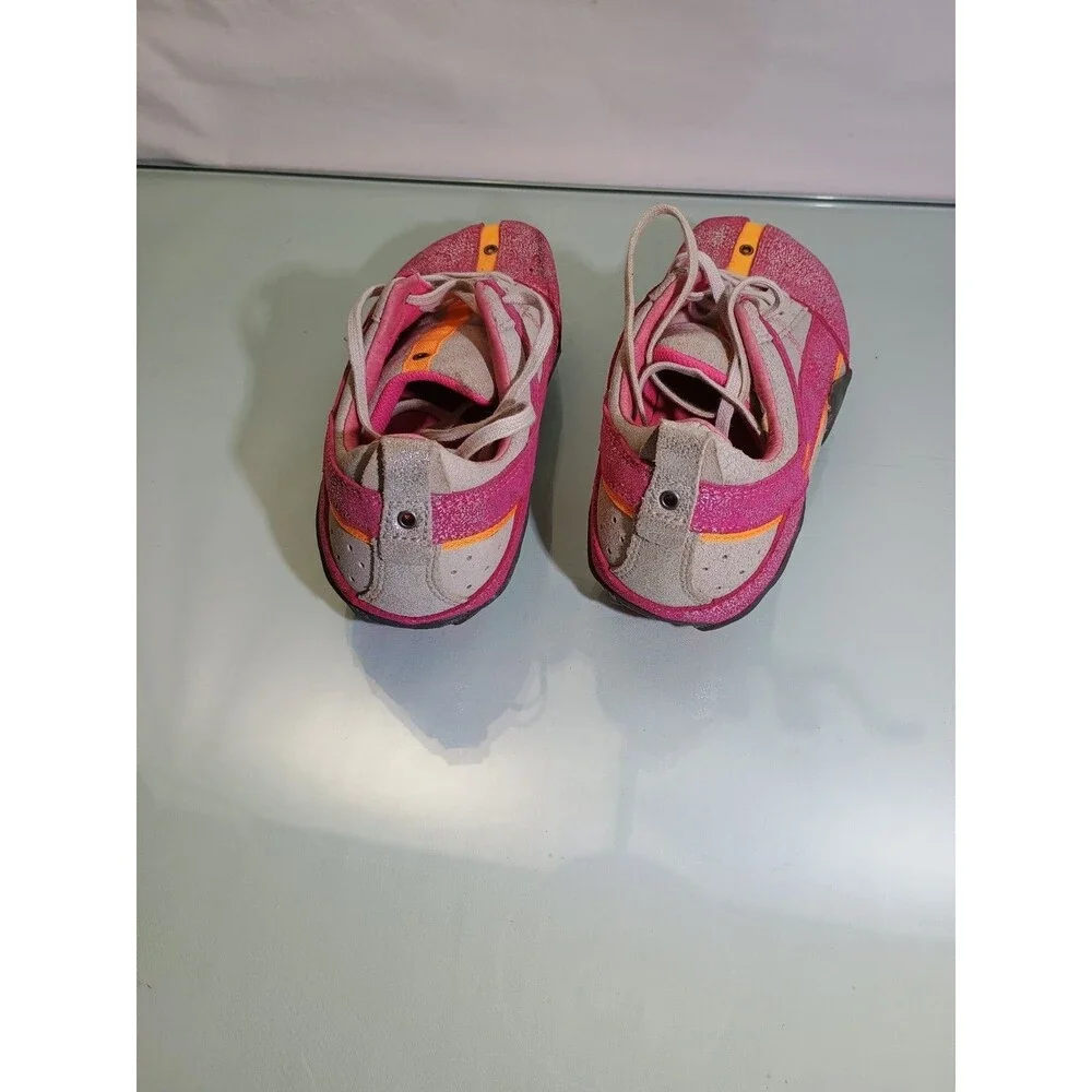 Vintage kids Diesel Pink Leather Sneakers Low Top  Everux Size 1 US, Eur 32